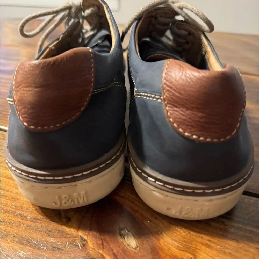 JOHNSTON & MURPHY men's mcguffey plain toe oxford shoes in navy. Size 11 1/2